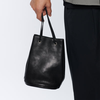 <Annak> Drawstring shoulder bag/silver