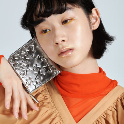 <Coquette> Etoile L Zip Mini Wallet/Dark Silver